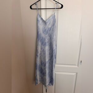 Abercrombie & Fitch Blue Tie-Dye Midi Dress